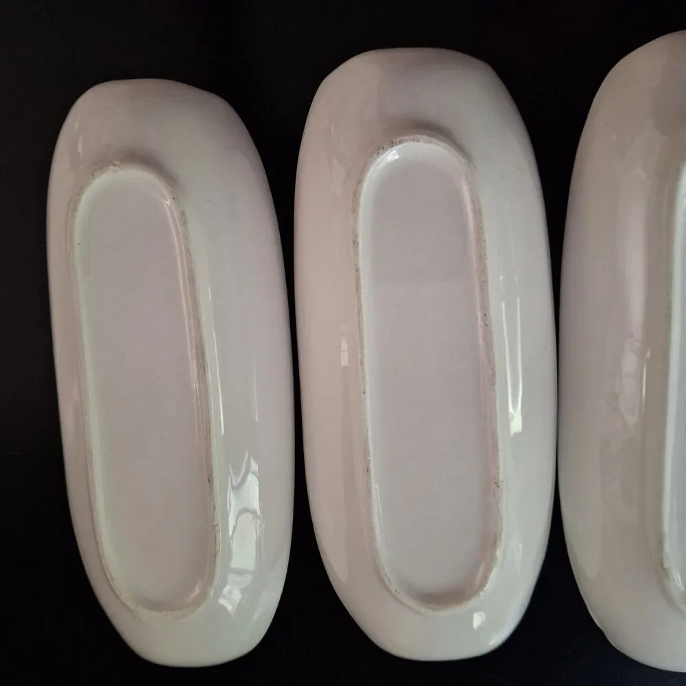 Bordallo Pinheiro White Ceramic Corn Cob Holders set of 4 Made in Portugal